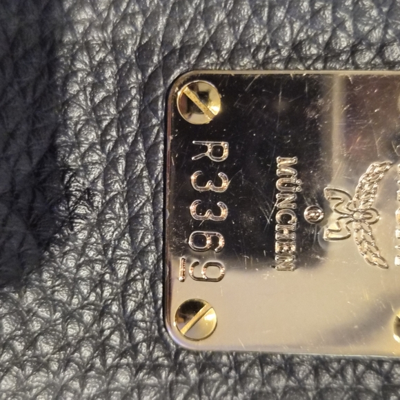 MCM Dark Gray Monogram Shoulder Bag - Picture 9 of 13